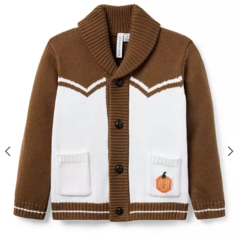JANIE & JACK The Iconic Pumpkin Sweater Kid’s size 6‎ NWT